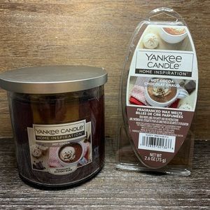 Yankee Candle Hot Cocoa 12oz Jar and Wax Melts